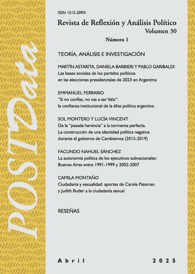 					Ver Vol. 30 Núm. 1 (2025): POSTData
				